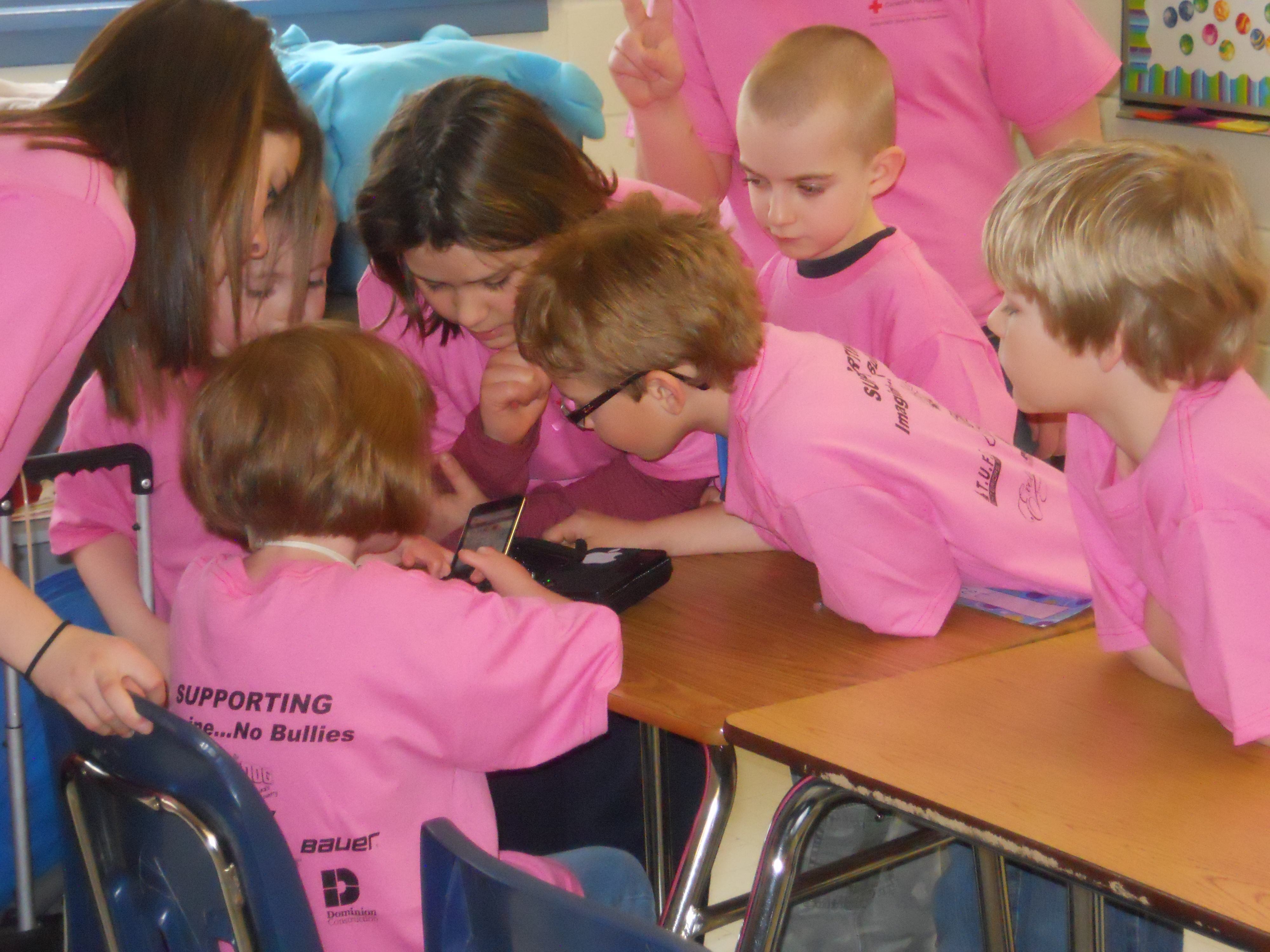A classroom of pink