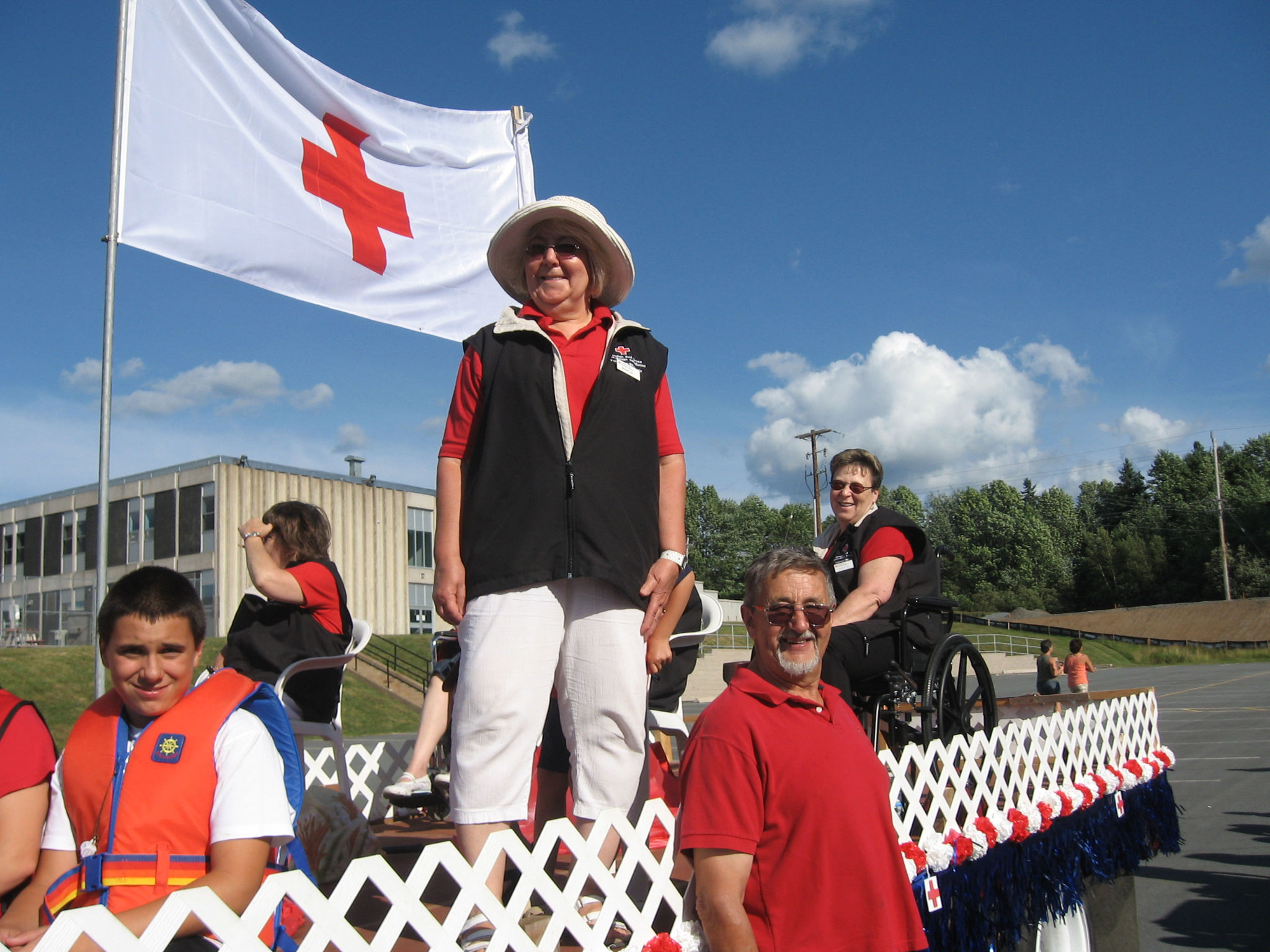 Red Cross float in Bridgewater parade