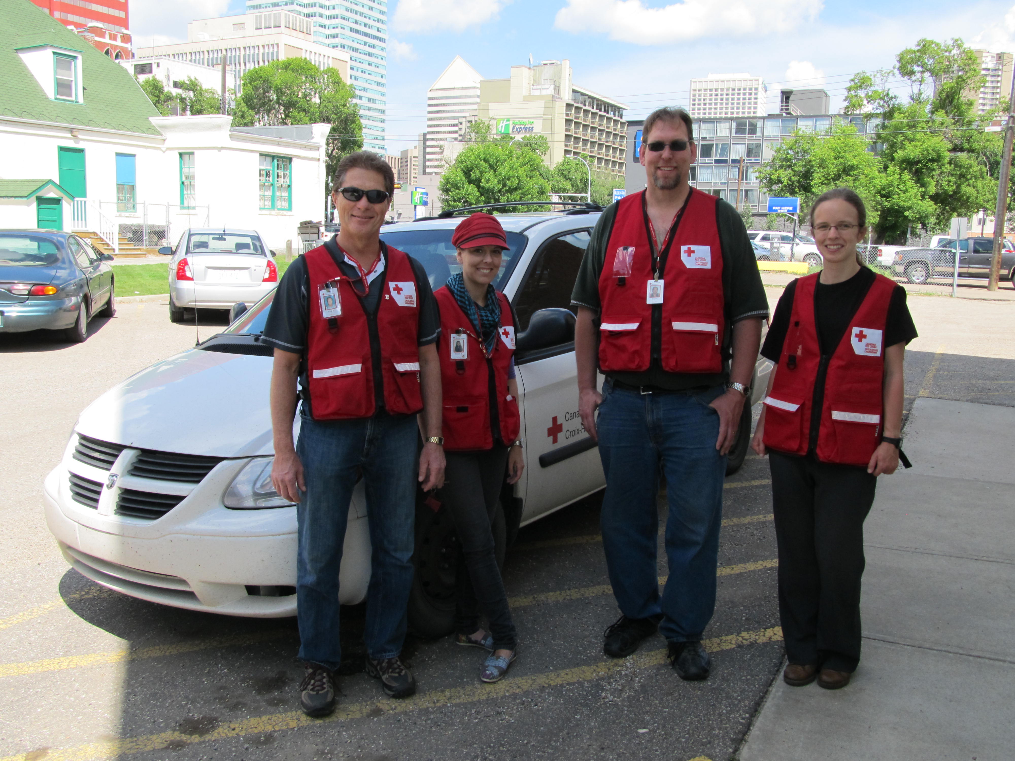 These Red Cross volunteers from Edmonton quickly responded to the call to deploy.