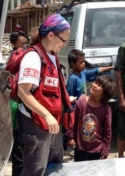 Red Cross volunteer Lynn Henderson flew into Nepal’s capital, Kathmandu shortly after the first earthquake on April 25