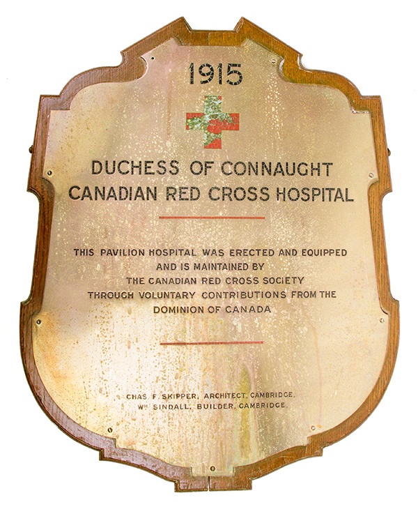 Duchess of Connaught Canadian Red Cross Hospital Plaque