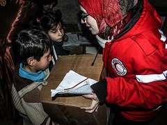 Syrian Arab Red Crescent teams continue responding to thousands of beneficiaries. 
