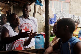 Haja now volunteers with Sierra Leone Red Cross