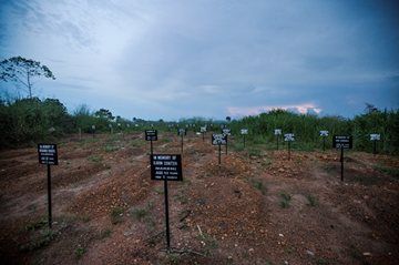 Cemetery at the Ebola treatment centre