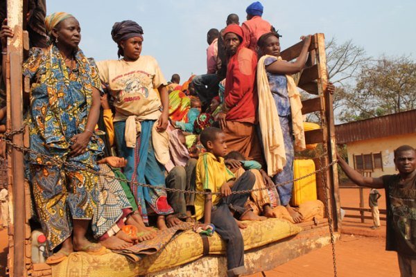 CAR refugees arriving in Cameroon