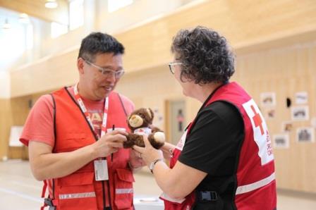 Ye Fan and Janis Brown, Canadian Red Cross volunteers