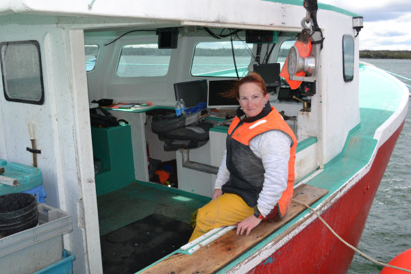 Tammy Saunders at work as a fisher