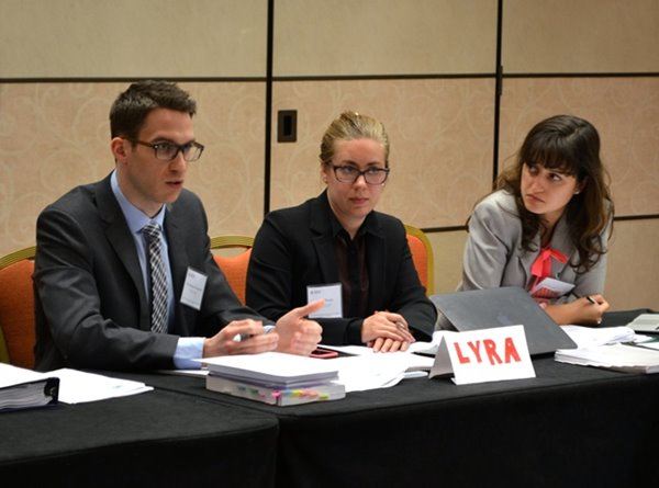 Team from University of Ottawa taking part in moot