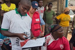 Red Cross volunteers in Liberia