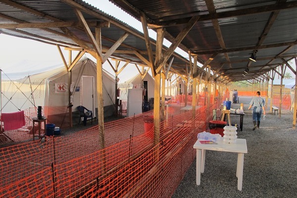 Ebola treatment centre in Kono, Sierra Leone