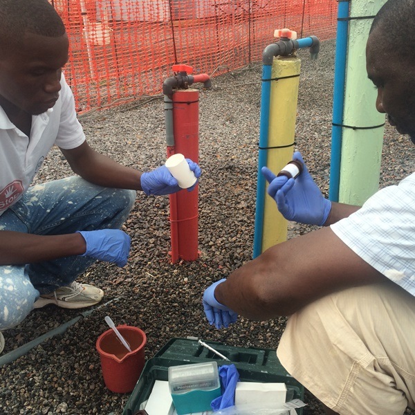 Sam Wilmot and Ibraham Kamara are chlorination technicians