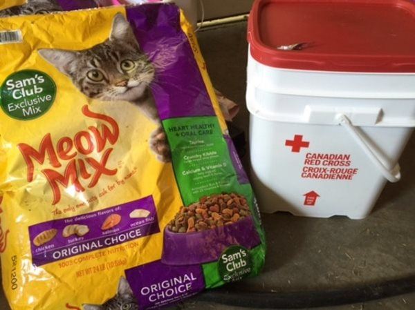 Red Cross also donated some clean-up kits and dozens of clean, used blankets for the animals.