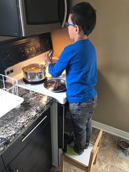 My nephew loves to cook
