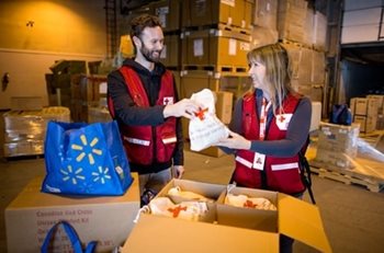 Thanks to funding from supporters like Walmart Canada and its customers, the Red Cross has stocks of relief supplies in more than 25 strategic locations across the country.