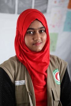 Julekha ‘Juli’ Akter, an 18-year-old Bangladesh Red Crescent Society volunteer