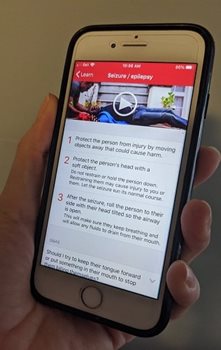 The Red Cross first aid app
