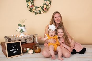 Felicia Clark pictured with her two daughters
