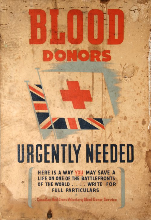 Wartime Red Cross Blood Donor poster