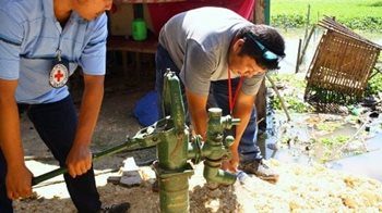 ICRC installed four hand pumps and 13 toilets in identified evacuation centers in Maguindanao