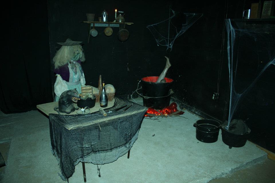 The Haunted House features a kitchen for the unliving