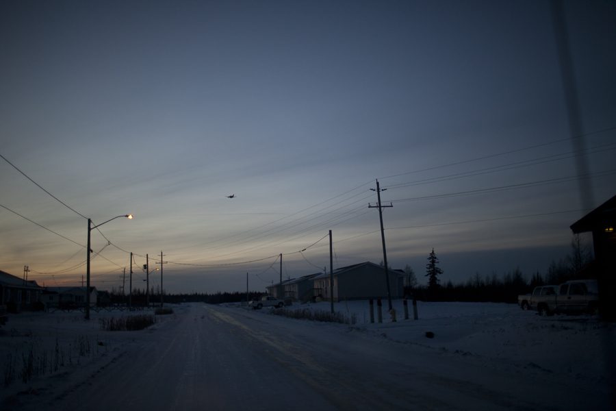 It's been about -30 degrees in Attawapiskat. This photo was taken near the airport.