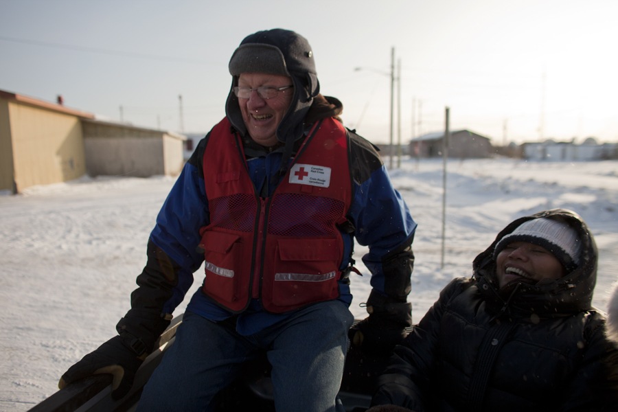Volunteer Jim Lanthier was in Attawapiskat during the second week to help distribute supplies to the community