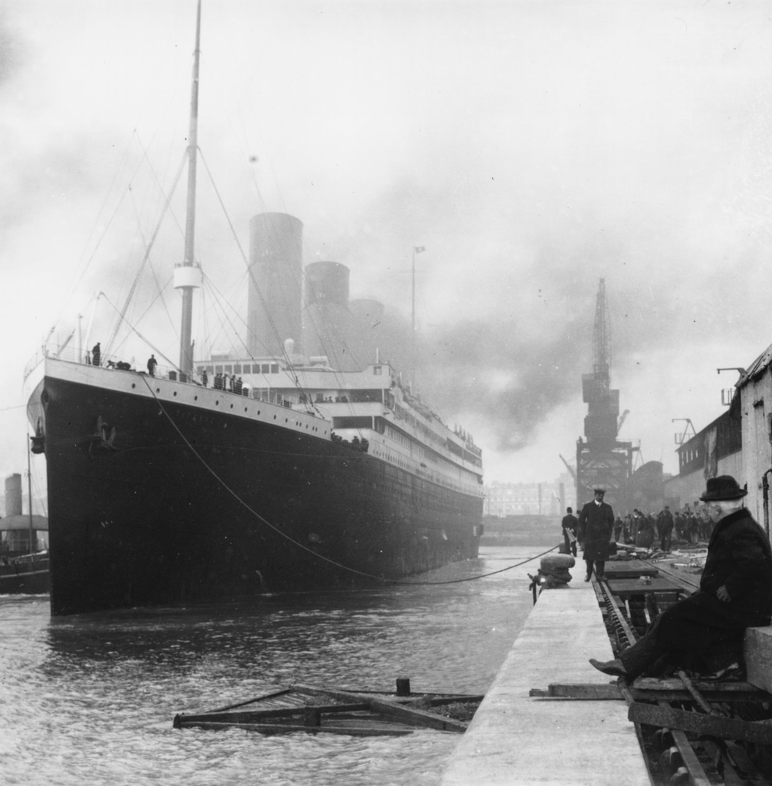 Titanic at port