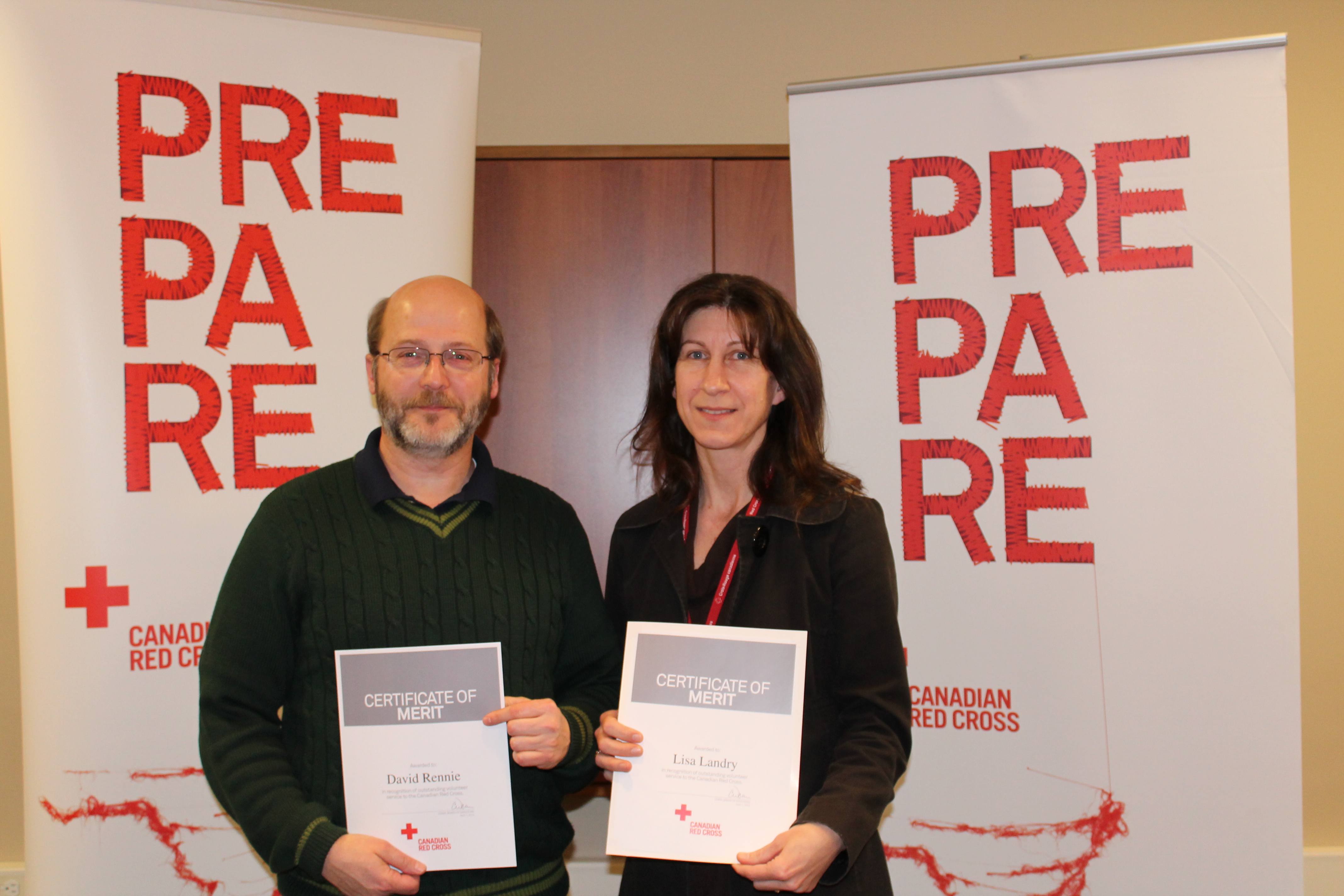 Nova Scotia Merit Award recipients David Rennie and Lisa Landry.