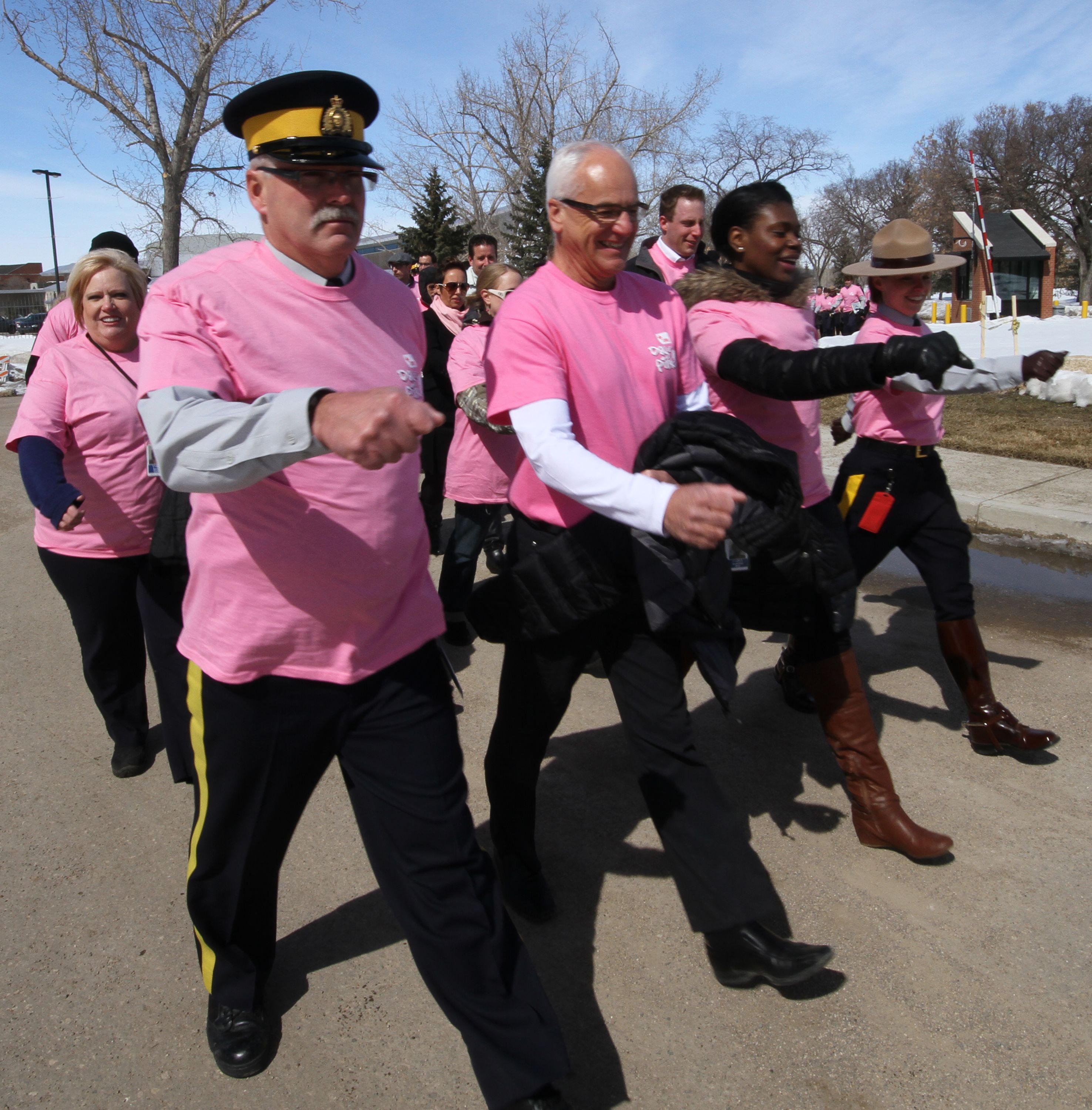 Almost 400 RCMP Cadets and officers marched against bullying.