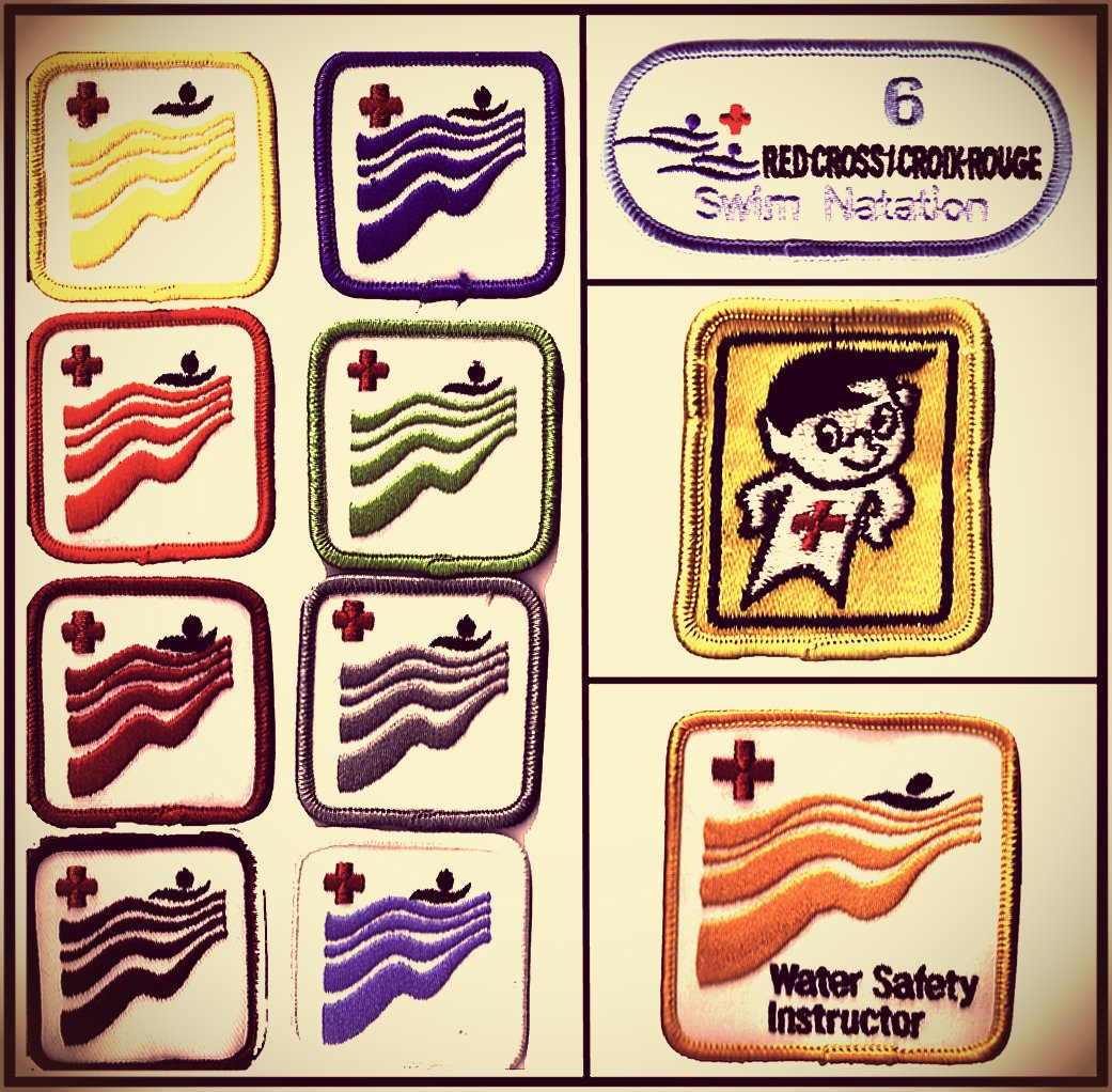 Red Cross swim badges
