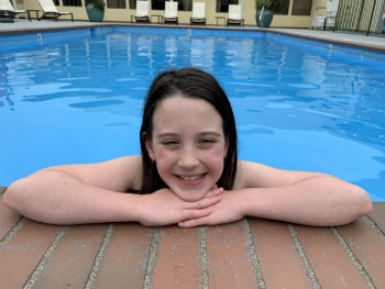 Portrait of Ruby in pool