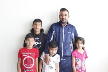 The Al-Shehab family: Anwar and Faisal (back row); Moayad, Mohaned, Maryam