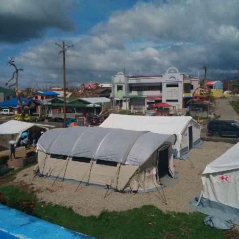 The Canadian Red Cross field hospital is set up in Ormoc, Philippines.
