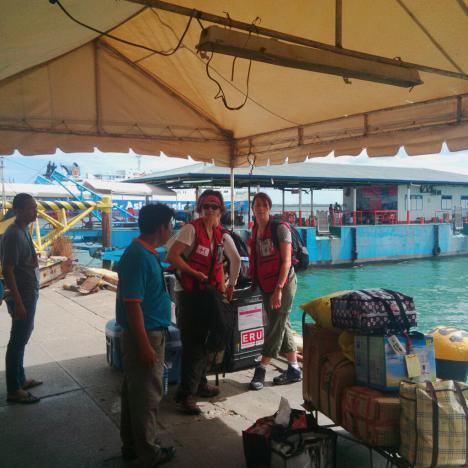 Logistics challenges the ERU team faced while transporting medical supplies include keeping vaccines cool while en route to Ormoc.