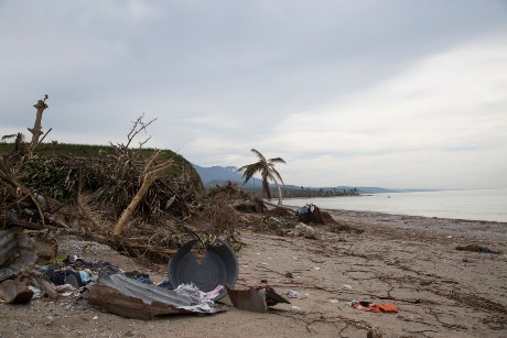 Devastation on a beach in Haiti