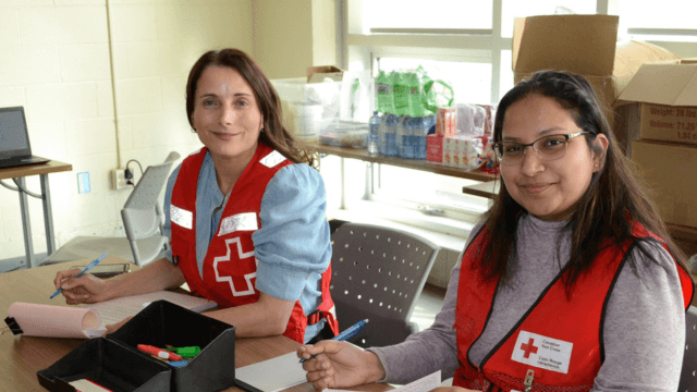 Canadian Red Cross team during the Atlantic Wildfires