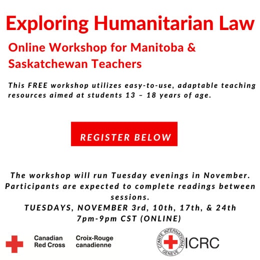 Exploring Humanitarian Law_ ONLINE Educator Training for Manitoba and Saskatchewan Teachers