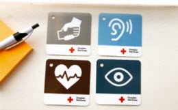 Look, Listen, Link, Live cards are at the core of the Psychological First Aid training