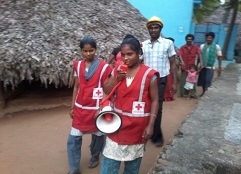 Indian Red Cross volunteers early warning