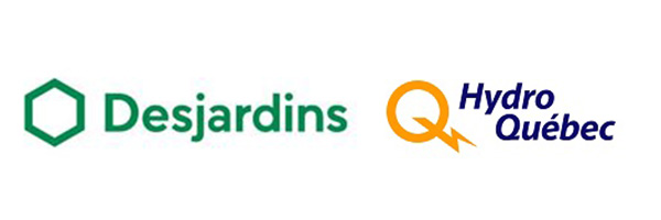 Desjardins and Hydro Quebec logos 