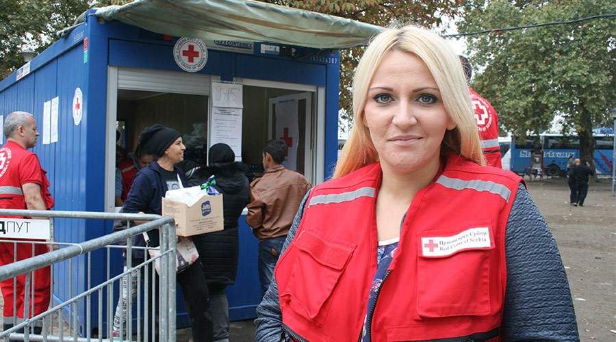 Milica Dukic, former refugee and Red Cross of Serbia volunteer