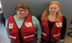 Canadian Red Cross volunteers Carolyn Wanamaker and Tonya Bradley were on site to help