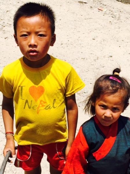 Children from a small village on the Chinese border