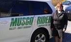 Musgo Rider van and volunteer
