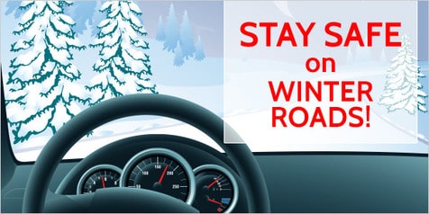 graphic read Stay Safe on Winter Roads