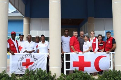 Red Cross teams in the Bahamas