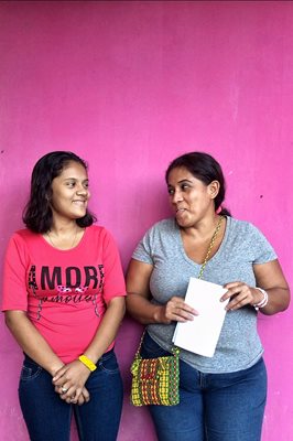 Jade, left, and her mother, Karen, are community volunteers with the Nicaraguan Red Cross. Before joining the Red Cross, Jade suffered from dengue fever on three separate occasions.