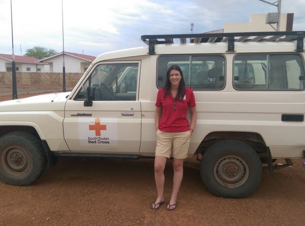 Red Cross worker Jennifer Vibert in South Sudan