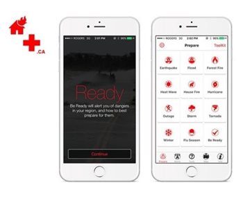 The new Canadian Red Cross Be Ready app available for free download