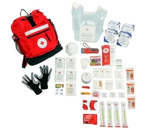 Disaster preparedness kit for four people
